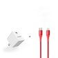 RAGAU(睿高) 迷你18W快充头+红色PD快充线（1.2米）iPhone手机ipad通用图片