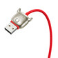 倍思 牛年生肖一拖三数据线USB For M+L+C 3.5A 1.2m 红色图片