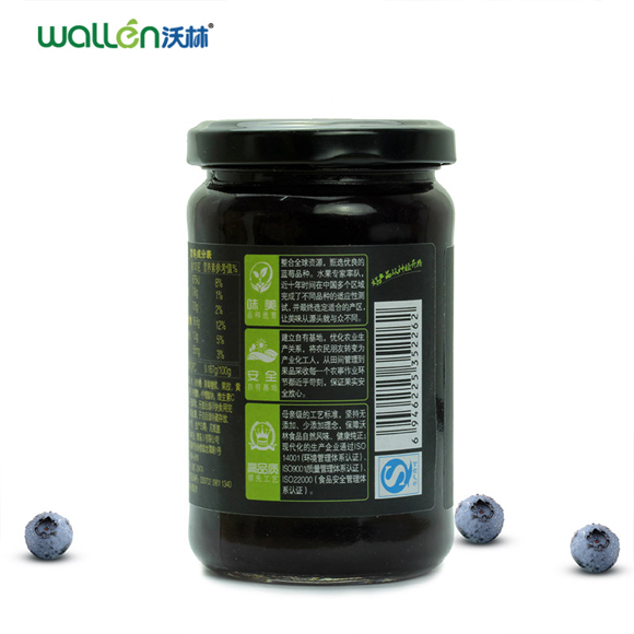 【沃林】蓝莓果粒果酱 180g*3瓶 图片