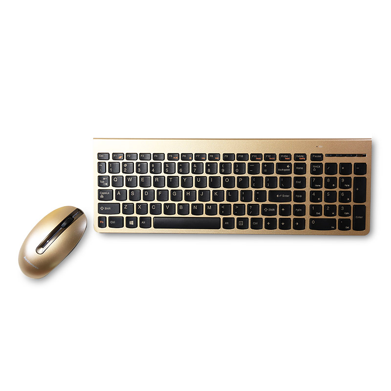 联想无线键盘鼠标套装KM5922(金色)图片