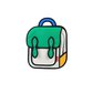 Mobee儿童轻便二次元书包 2D轻便双肩背包 简约礼盒套装 绿色图片