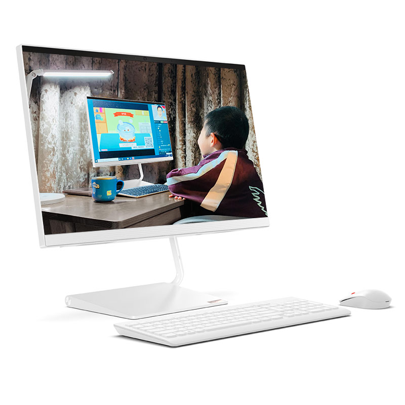 网课AIO 逸-24IWL 十代英特尔酷睿i5 23.8英寸一体台式机 白色图片