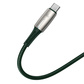 倍思 水滴灯 快充数据线 USB For Type-C 66W 1m 墨绿色图片