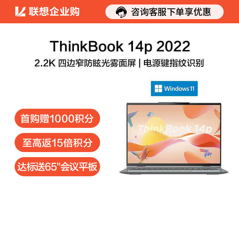 全新ThinkBook 14p 锐龙版 锐智系创造本 01CD图片
