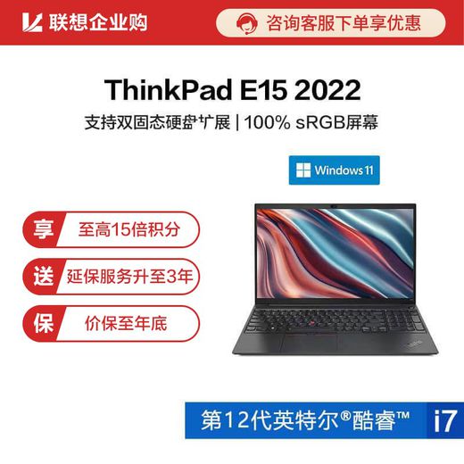 【企业购】ThinkPad E15 2022酷睿版英特尔酷睿