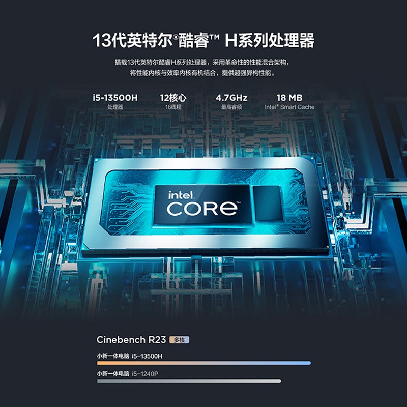小新27 一体机i5-13500H 27英寸 一体台式机 黑色图片