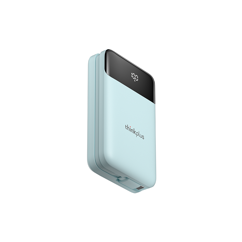 thinkplus 20000mAh 自带线充电宝（白）图片