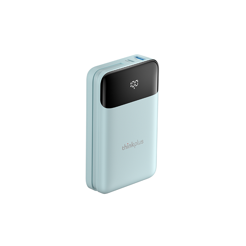 thinkplus 20000mAh 自带线充电宝（蓝）图片