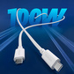 联想thinkplus USB-C转USB-C 原装100W编织快充线（1.8米）白色图片