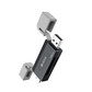 迪沃星速系列双头USB+Type-C 2.0转SD/TF二合一读卡器 黑色图片