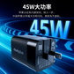 【企业购】thinkplus 氮化镓双口充电器2C 45W 白色图片