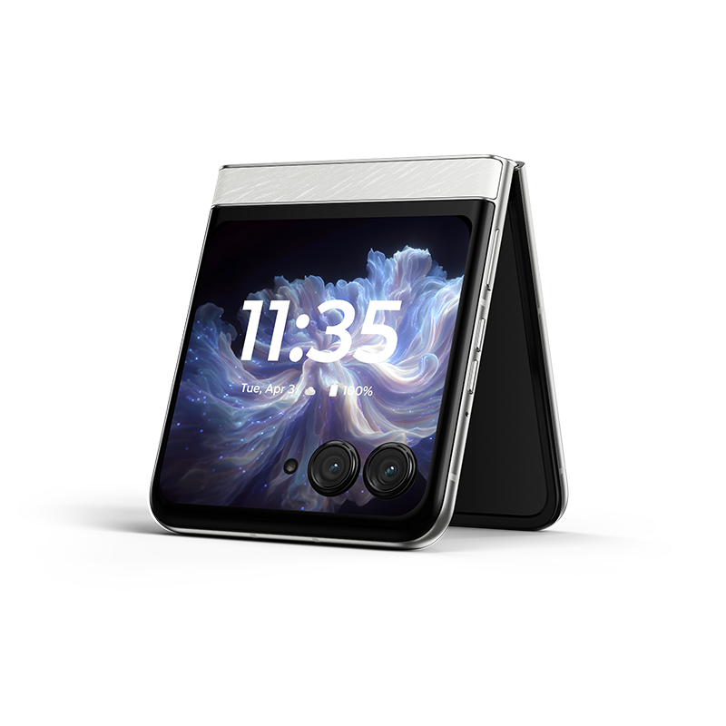 联想moto razr 60 棉花糖白