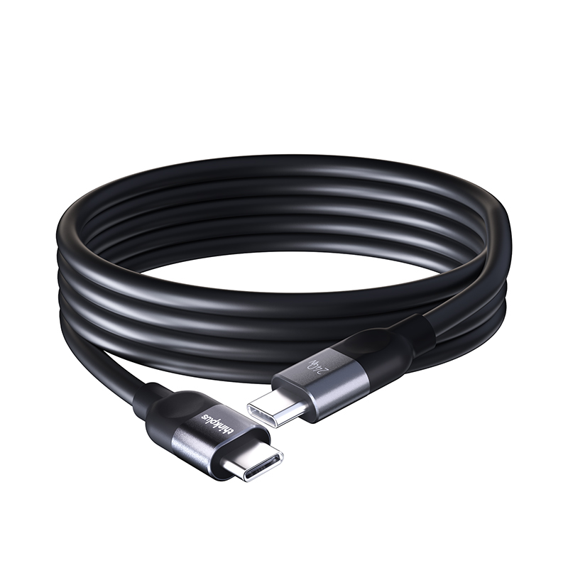 thinkplus硅胶快充数据线 240W 1.8M(7A）(黑色)